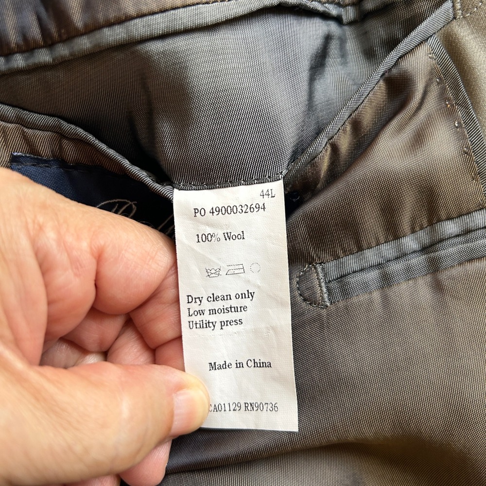Ralph Lauren Dillard's Men's 44L Gray 100% Wool Blazer Coat Sport Suit Jacket - Picture 5 of 7